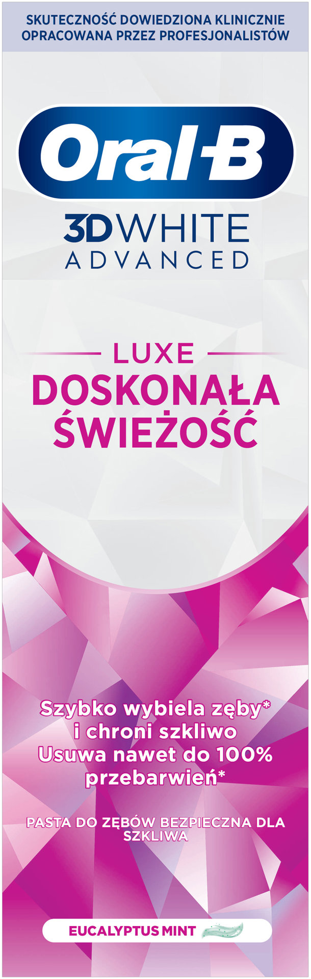 Oral-B 3D White Advanced Luxe Perfection 75 ml Eukalyptus a Mäta