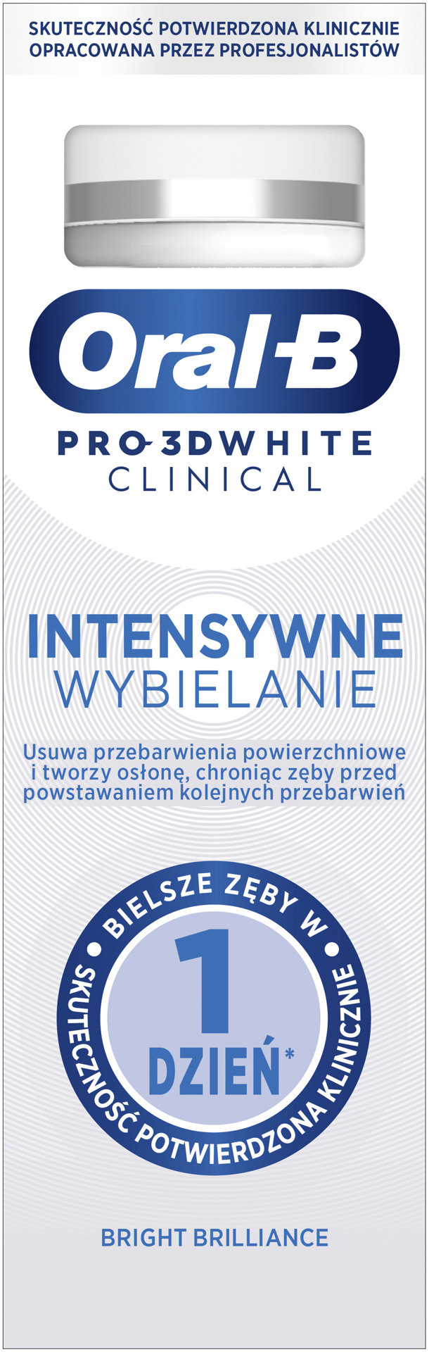 Oral-B Pro 3D White Clinical Žiarivý lesk 75 ml