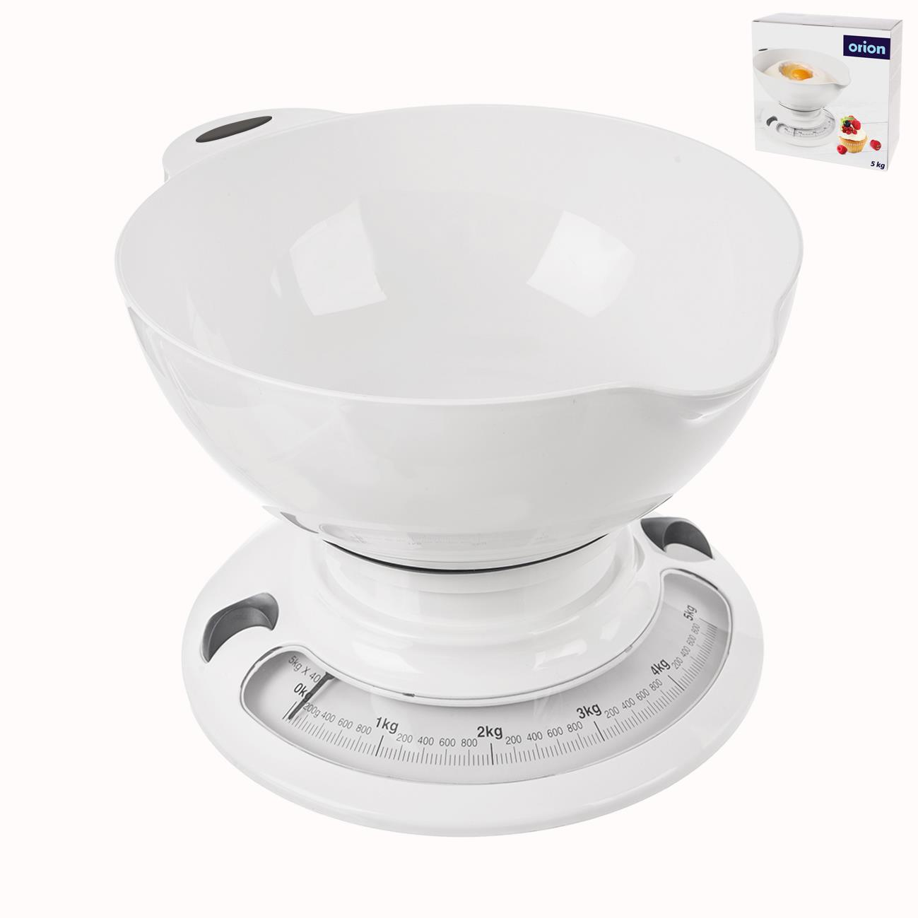ORION Mechanická váha 5 kg UH + miska 2,7 l biela