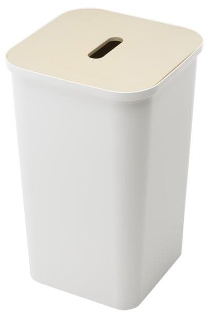 ORTHEX COLLECT Kôš na bielizeň, odpad 53 l biely + drevené veko