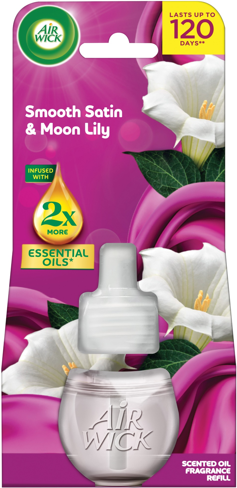 AIR WICK tekutá náplň do elektrického prístroja, Jemný satén a mesačná ľalia 19 ml