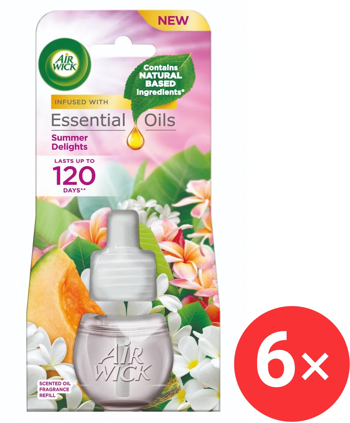 AIR WICK Electric náplň Life Scents Radostné leto 6×19 ml