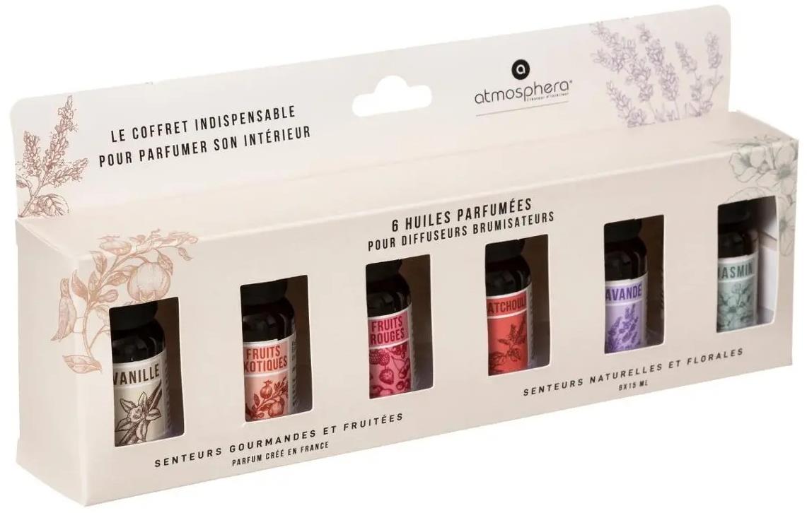 ATMOSPHERA súprava vonných olejov 15 ml (6 ks)