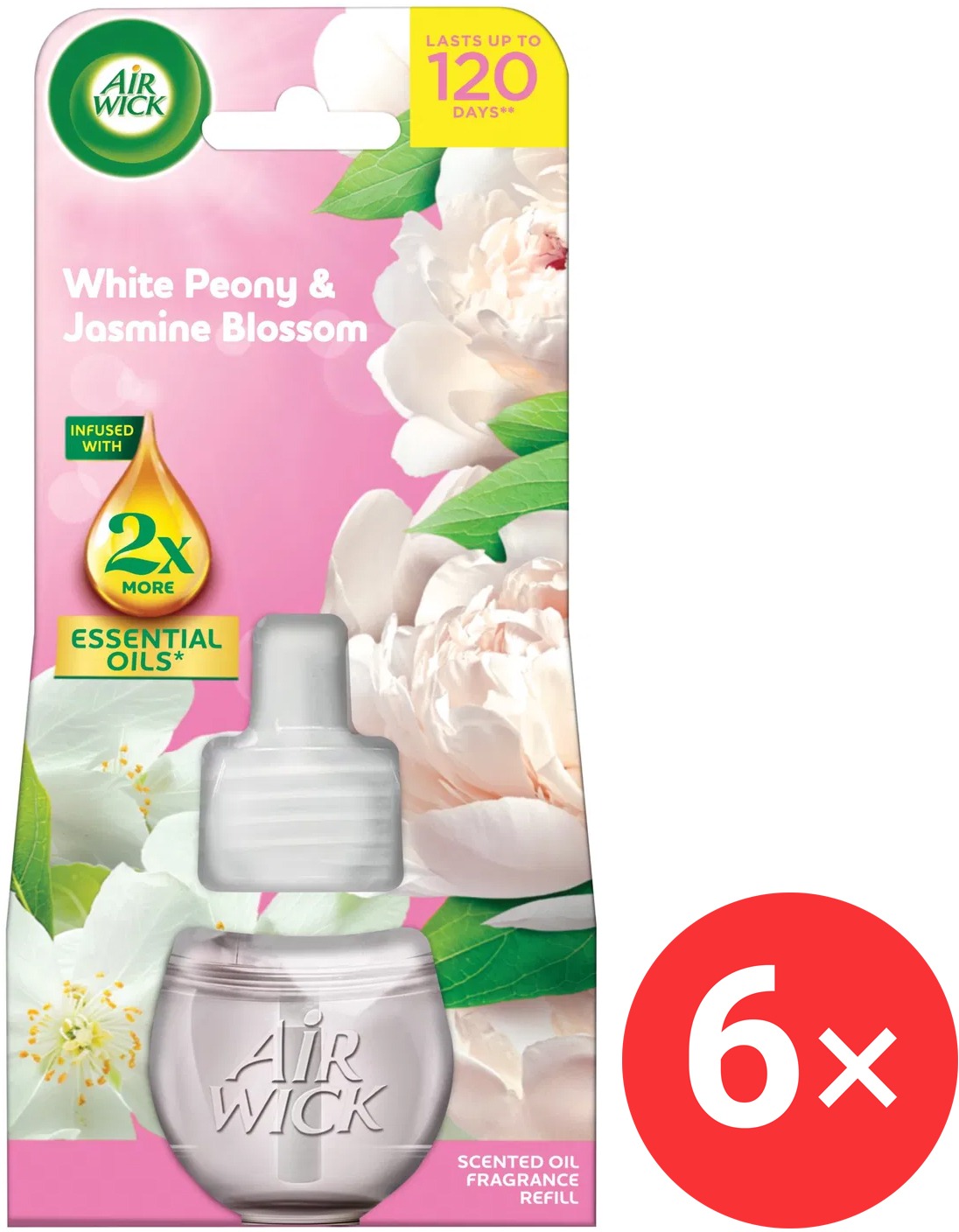 AIR WICK Electric náplň Pivonka a jazmínový kvet 6×19 ml