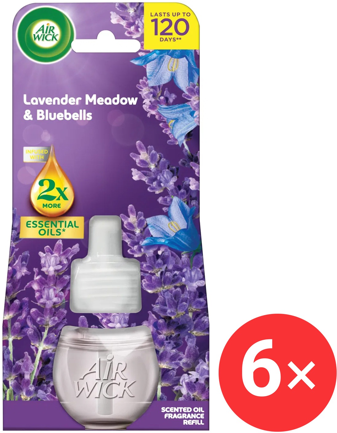 AIR WICK Electric náplň Levanduľová lúka a modré kvietky 6×19 ml