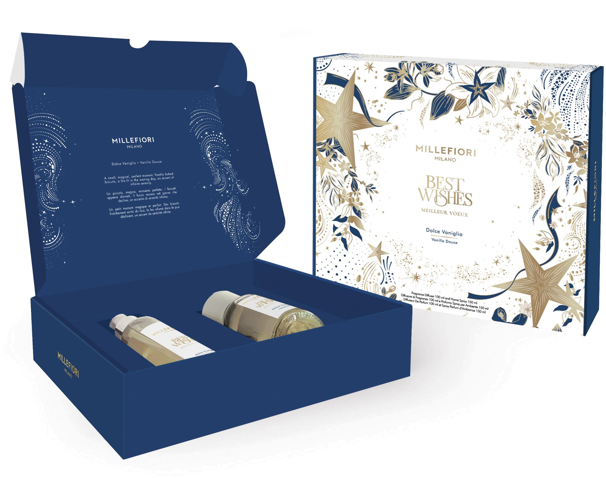 MILLEFIORI MILANO Dolce Vaniglia vianočná súprava 100 + 150 ml