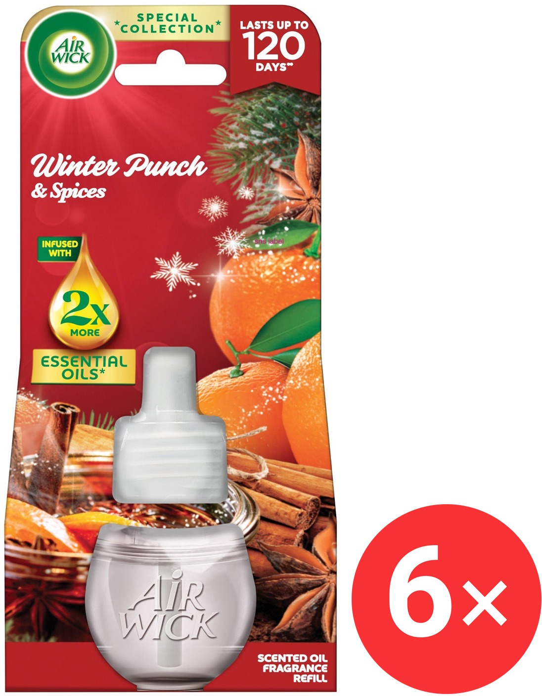AIR WICK Electric náplň Zimný punč 6x19 ml