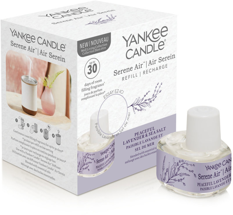 YANKEE CANDLE Serene Peaceful Lavender & Sea Salt náplň 17 ml