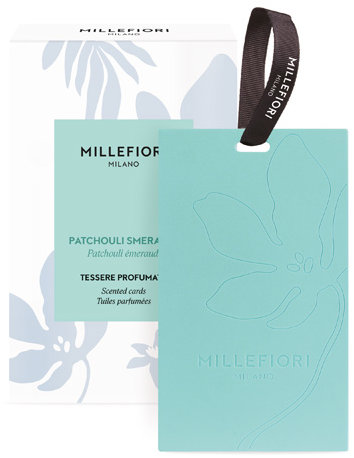 MILLEFIORI Laundry vonná karta Patchouli Smeraldo 3 ks