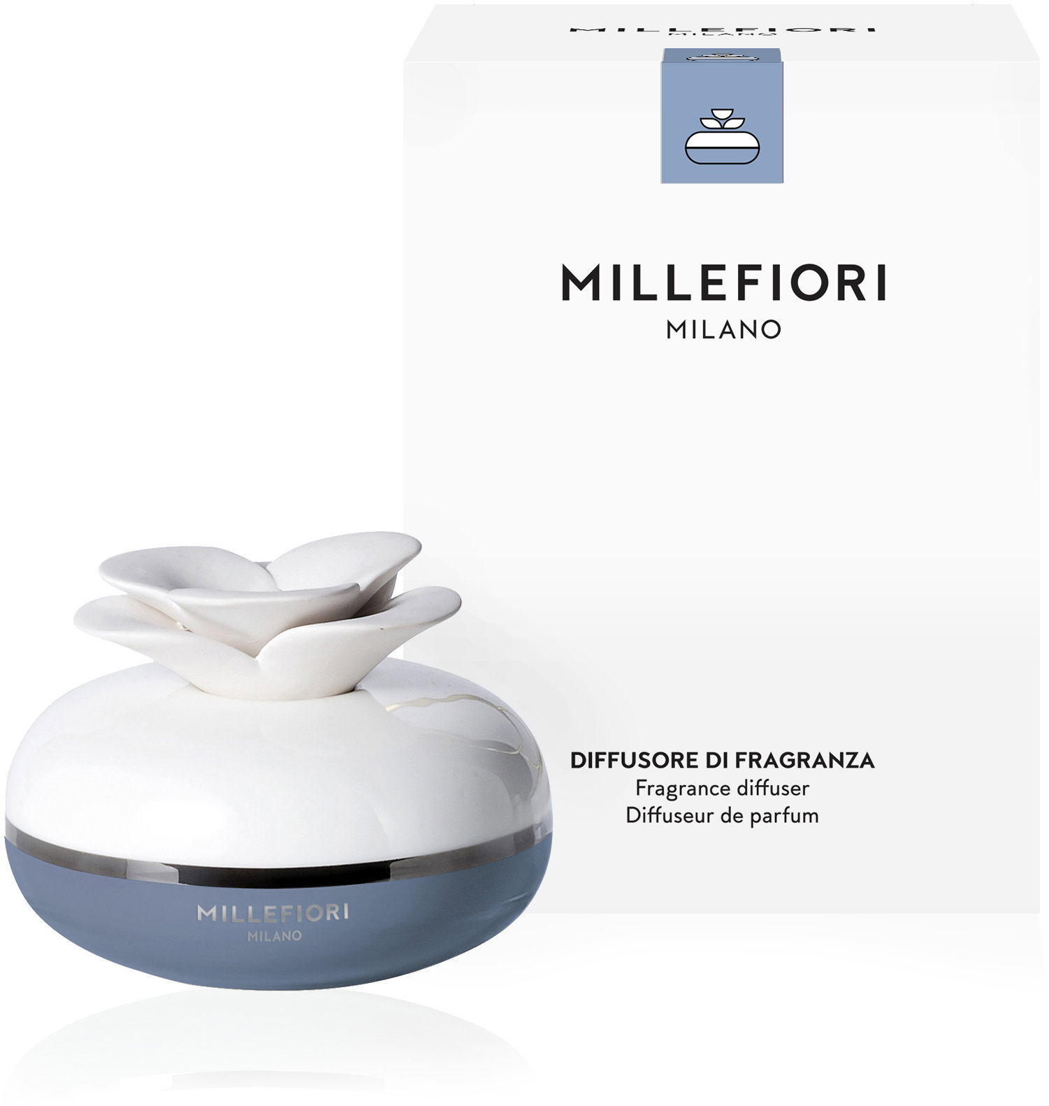 MILLEFIORI MILANO Air dizajn Flower Light Blue 130 ml
