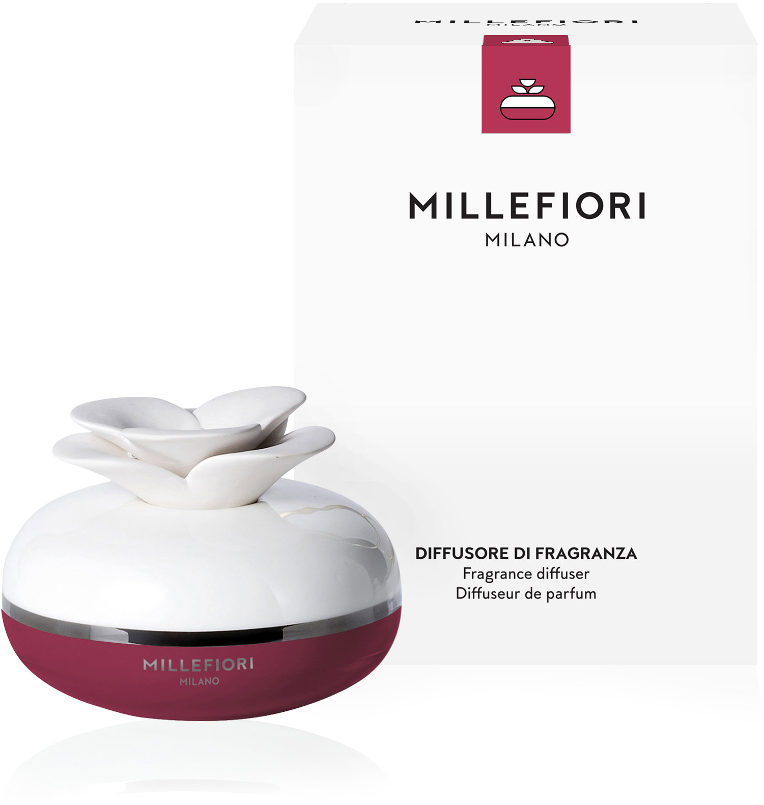 MILLEFIORI MILANO Air dizajn Flower Red 130 ml