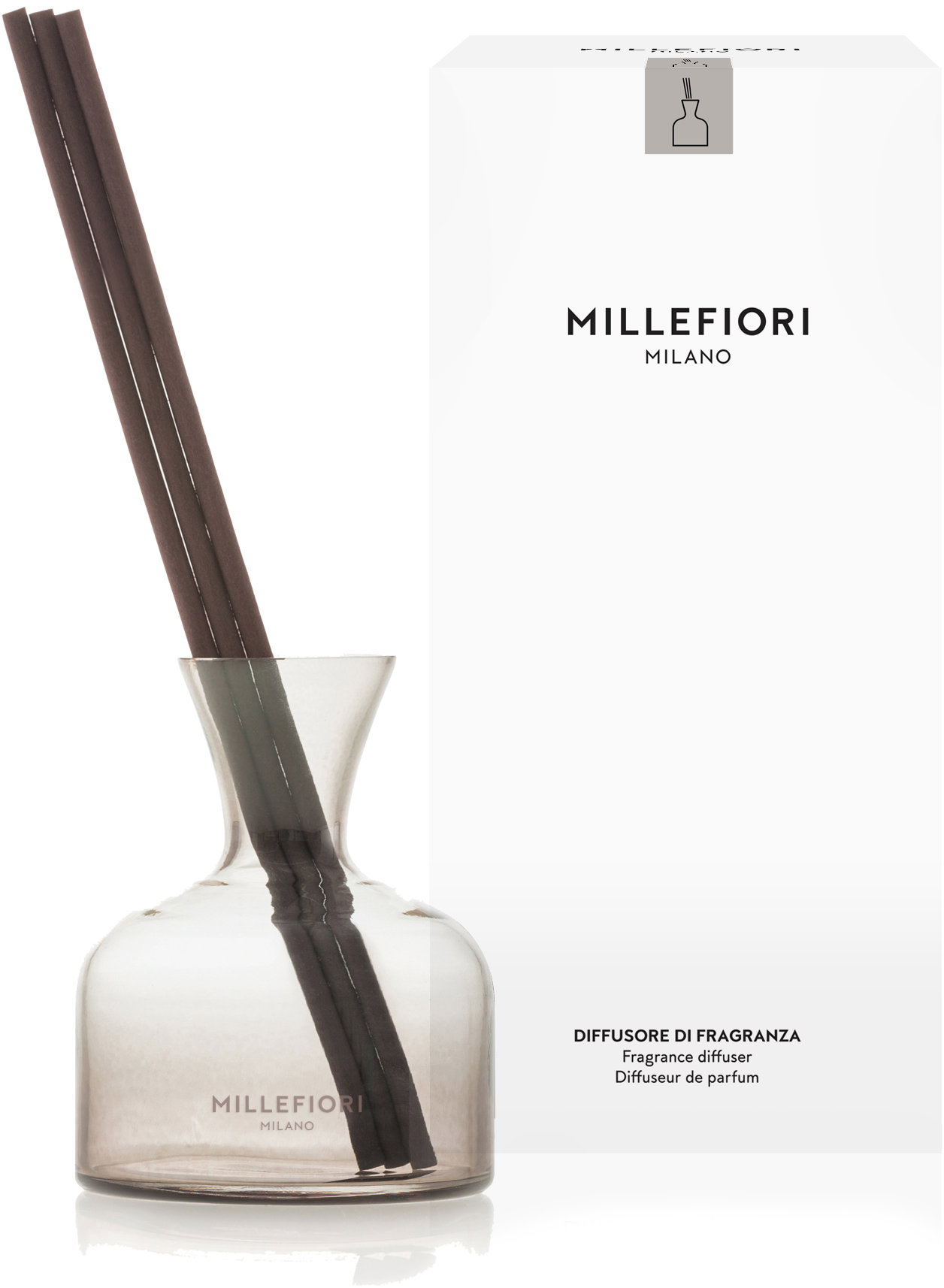 MILLEFIORI MILAN Air dizajn Vase Light Brown 250 ml