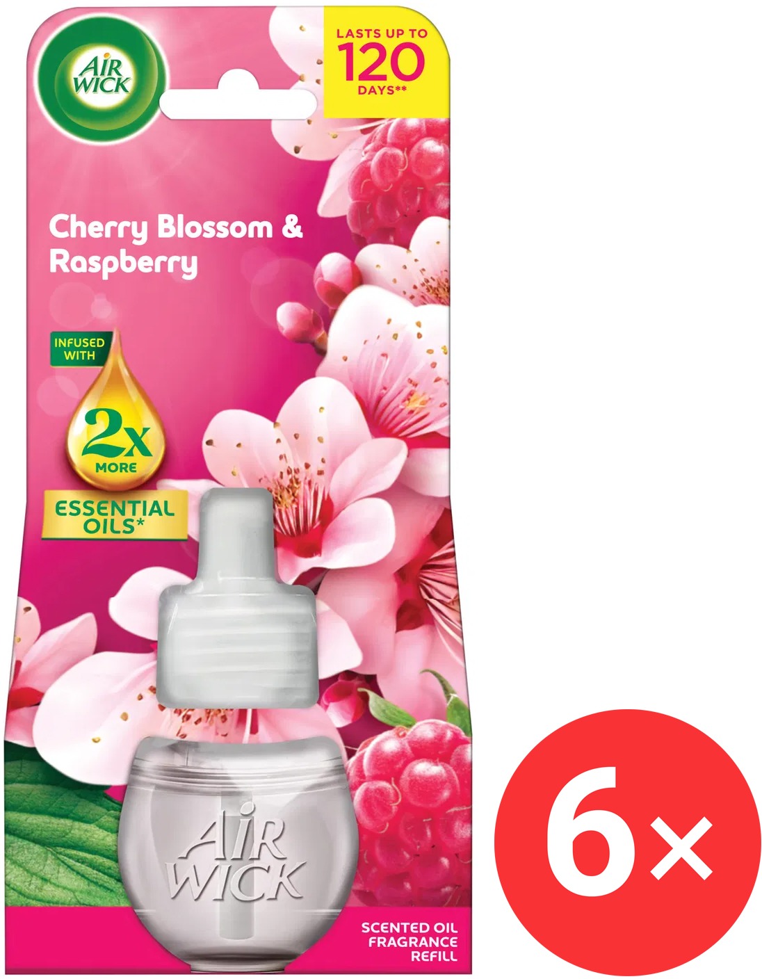 AIR WICK Electric, náplň Čerešňový kvet a malina, 6 x 19 ml