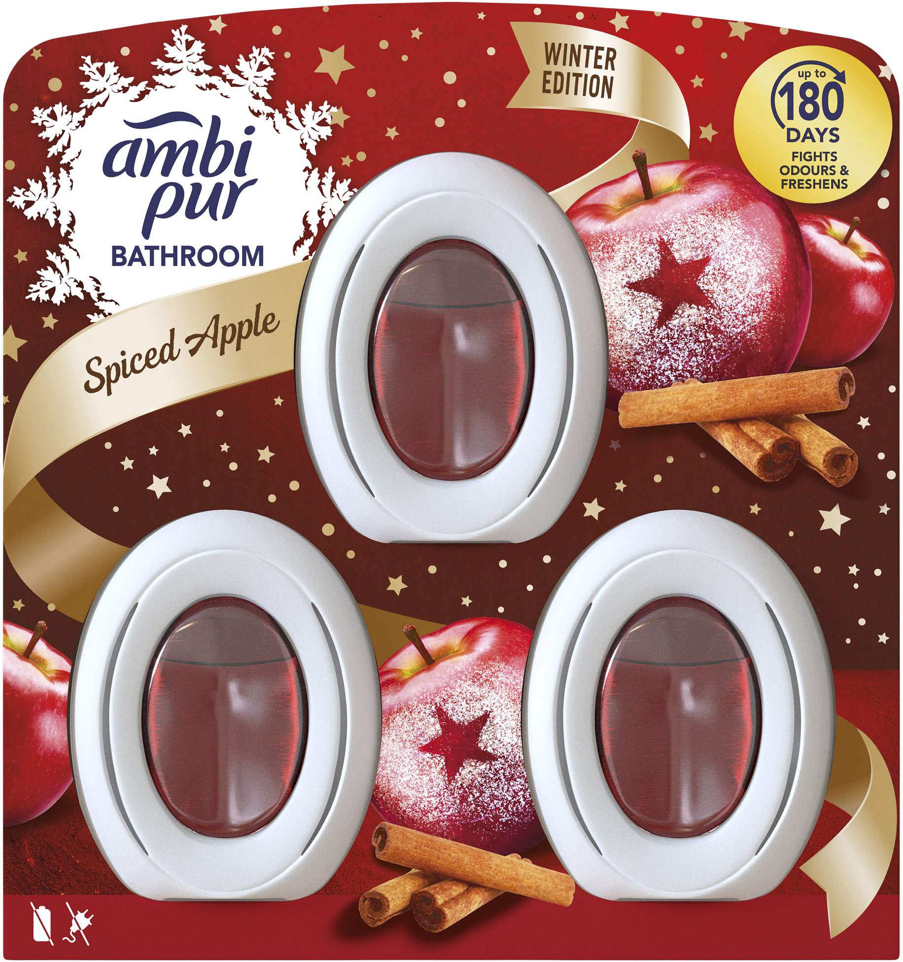 AMBI PUR Bathroom Spiced Apple 3× 8 ml