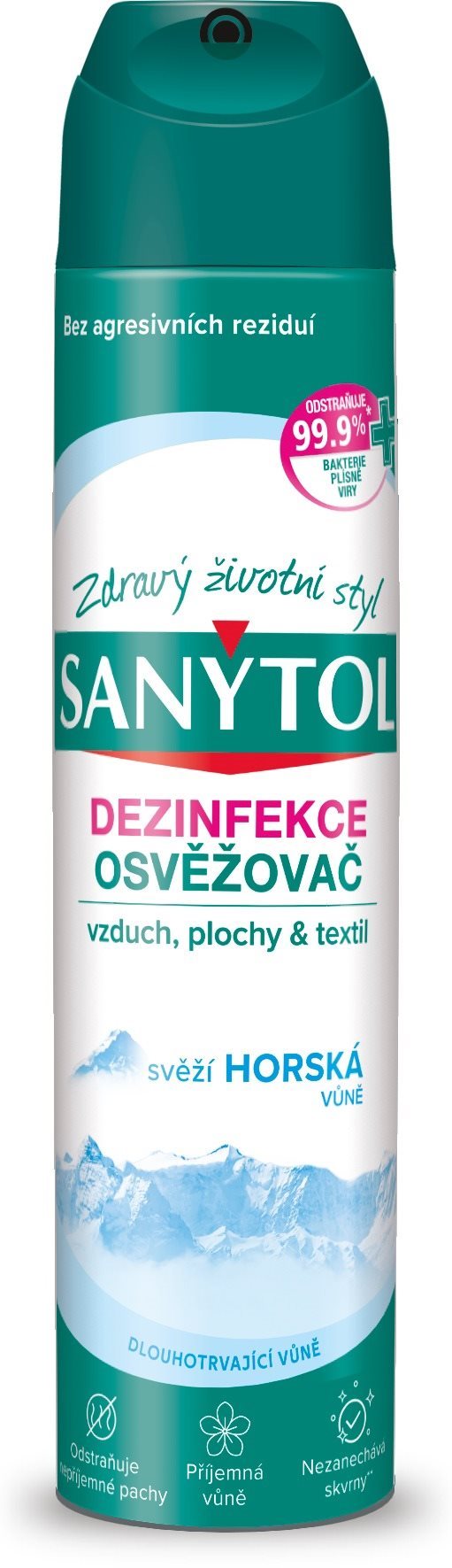 SANYTOL Dezinfekčný osviežovač vzduchu, horská vôňa 300 ml
