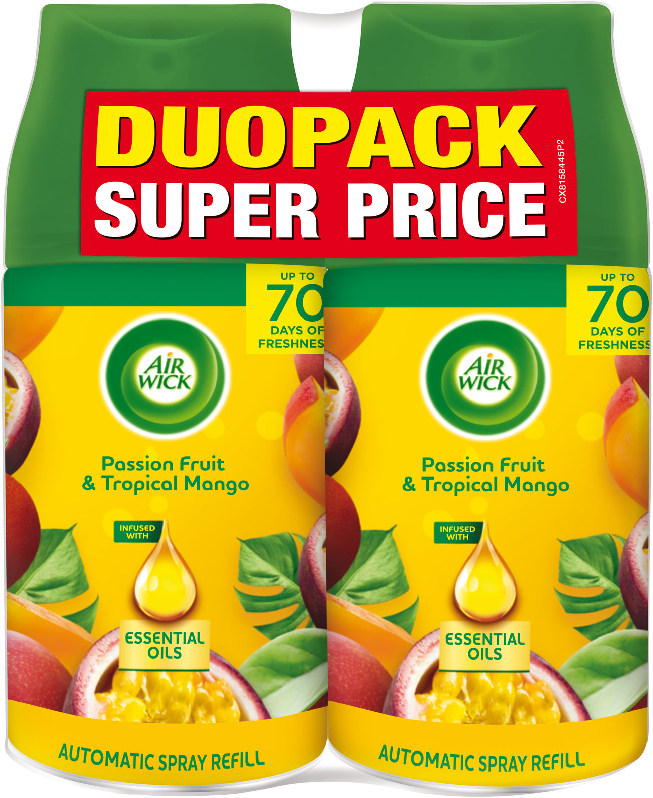 AIR WICK Freshmatic náplň DUO Maracuja a tropické mango 2× 250 ml
