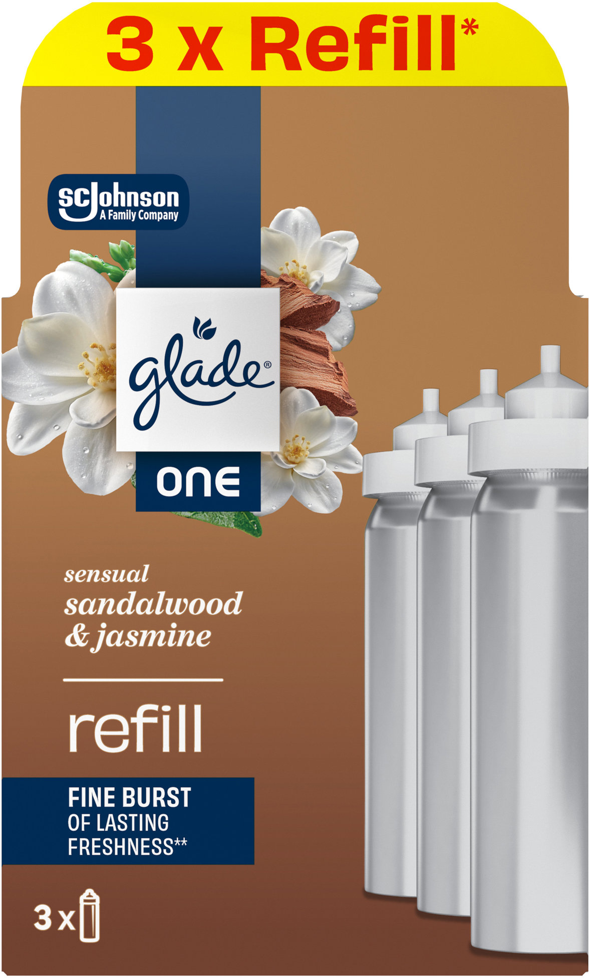 GLADE One Sensual Sandalwood & Jasmine náplň 3× 10 ml