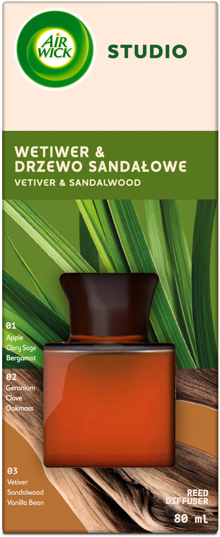 AIR WICK Vetiver a santalové drevo 80 ml