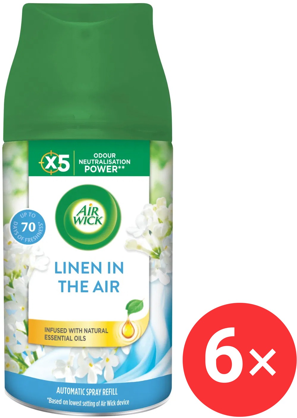 AIR WICK Freshmatic náplň bielizeň vo vánku 6×250 ml