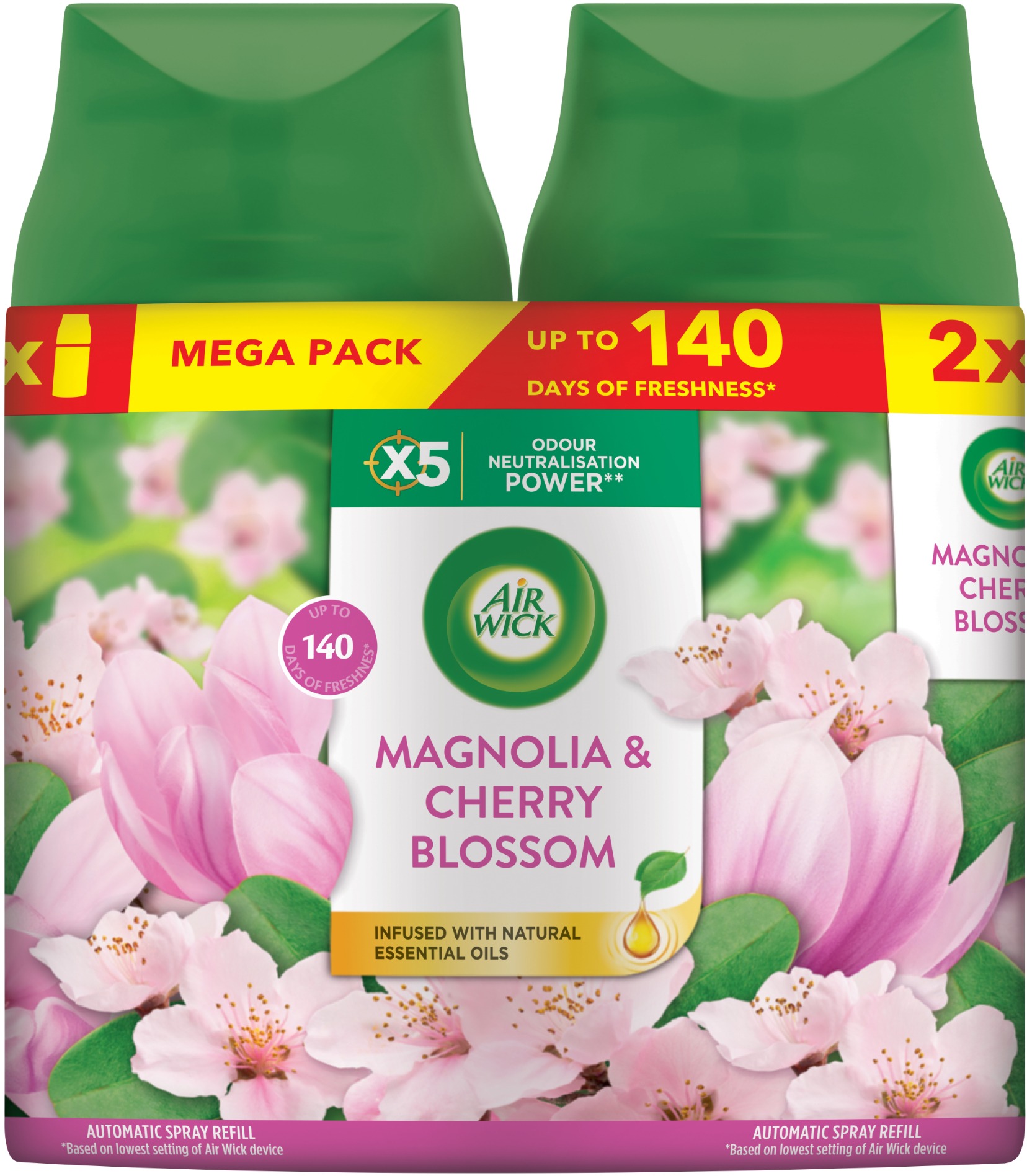 AIR WICK Freshmatic náplň DUO Kvety čerešní 2× 250 ml