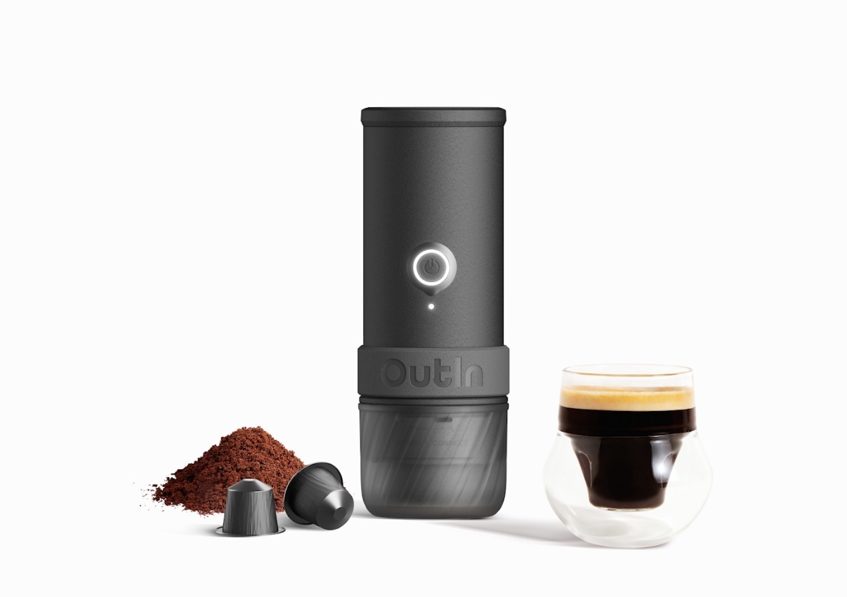 OUTIN Mino Portable Electric Espresso Machine Space Grey