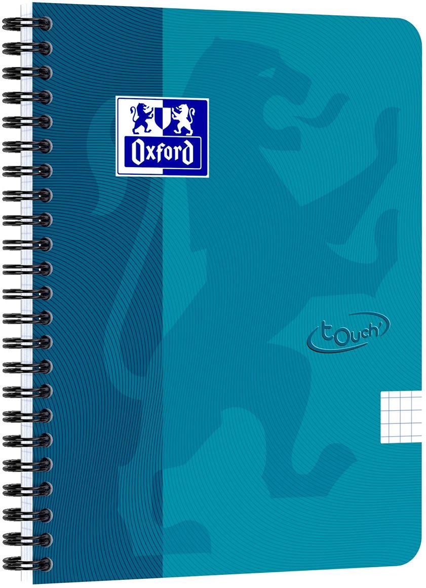 OXFORD Nordic Touch A5+, 70 listov, štvorčekový, modrý