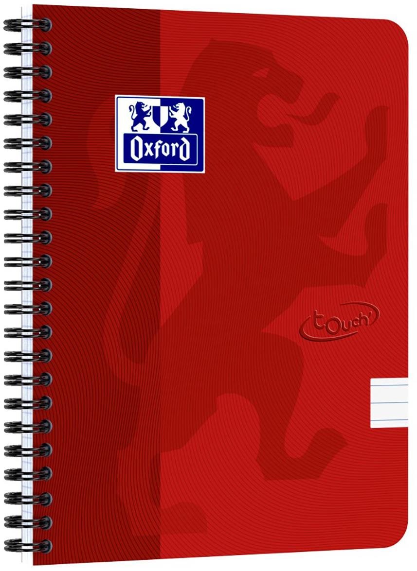 OXFORD Nordic Touch A5+, 70 listov, linkovaný, červený