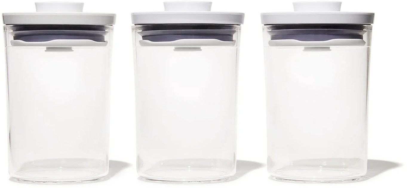 OXO POP UP Súprava dóz 3 ks 0,6 l okrúhle