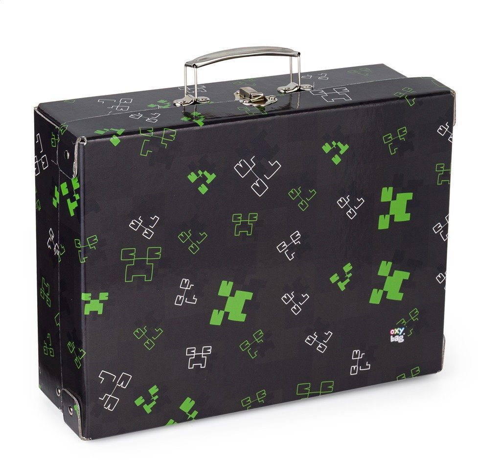 Oxybag Kufrík lamino hranatý A4 OXY NEXT Green Cube