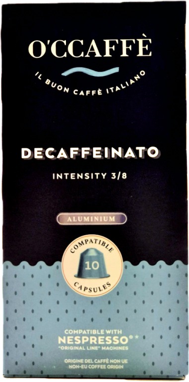 O'Ccaffé Bezkofeínové hliník 10 porcií – kompatibilné s kávovarmi Nespresso®