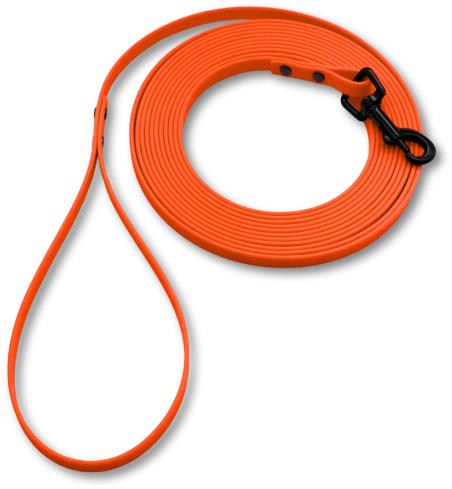 PafDog Ultraľahké vodoodolné stopovacie vodidlo ploché, 1 cm, 5 m – neónovo-oranžové