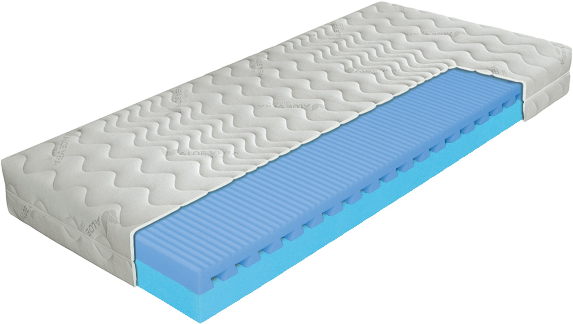 Pala Airy Foam AloeVera, zónovaný vzdušný matrac 140 × 200 cm