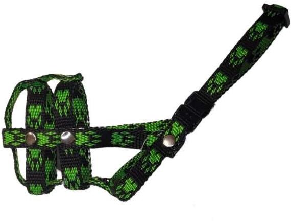 Palkar Nylonový náhubok pre psov veľ. 0,5 14 cm × 4 cm čierno-zelený