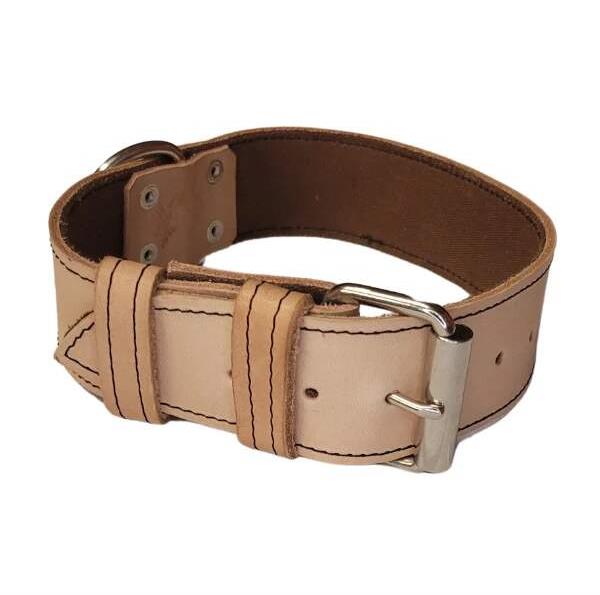 Palkar Obojok z kože hladenice pre psov 55 cm × 40 mm prírodný