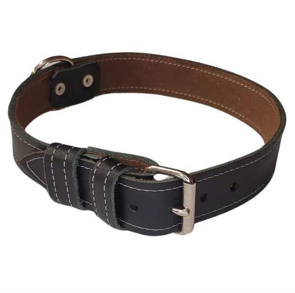 Palkar Obojok z kože hladenice pre psov 60 cm × 30 mm čierny