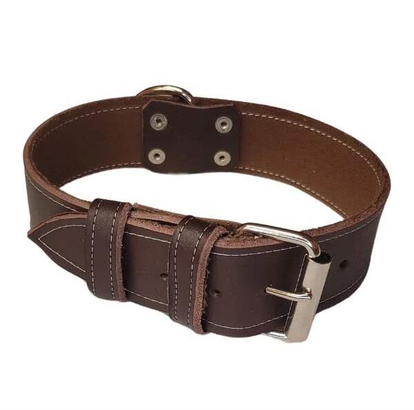 Palkar Obojok z kože hladenice pre psov 70 cm × 40 mm hnedý