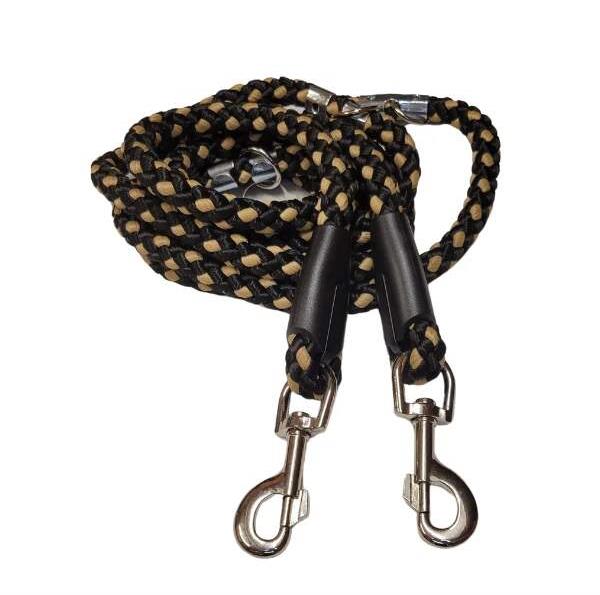 Palkar prepínacie vodidlo pre psov 250 cm × 8 mm čierno-béžové