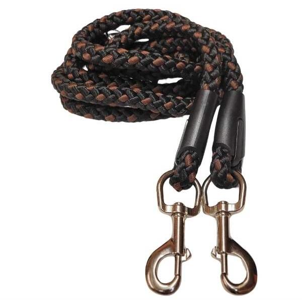 Palkar prepínacie vodidlo pre psov 250 cm × 14 mm čierno-hnedé