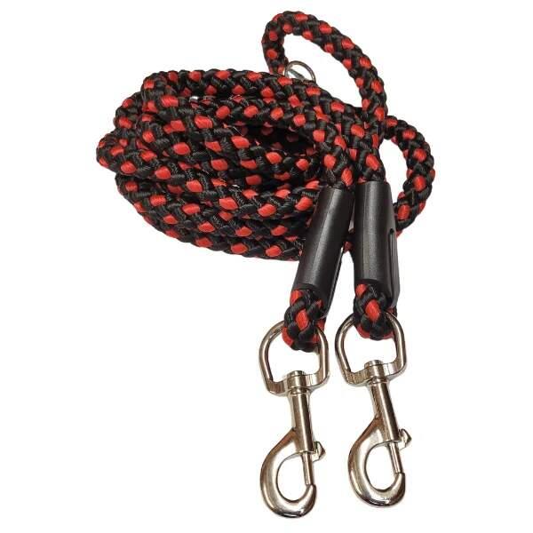 Palkar prepínacie vodidlo pre psov 250 cm × 10 mm čierno-červené