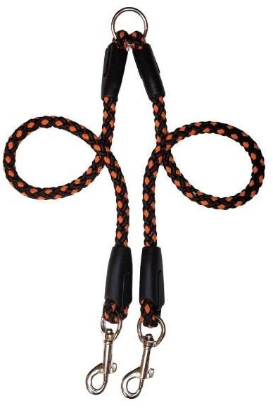 Palkar Vodidlo rozdvojka pre psy 40 cm × 8 mm čierno-oranžové