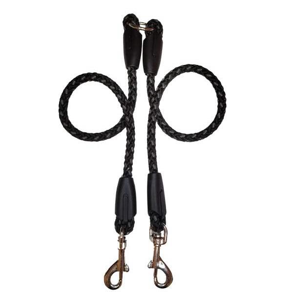Palkar Vodidlo rozdvojka pre psy 40 cm × 8 mm čierno-sivé