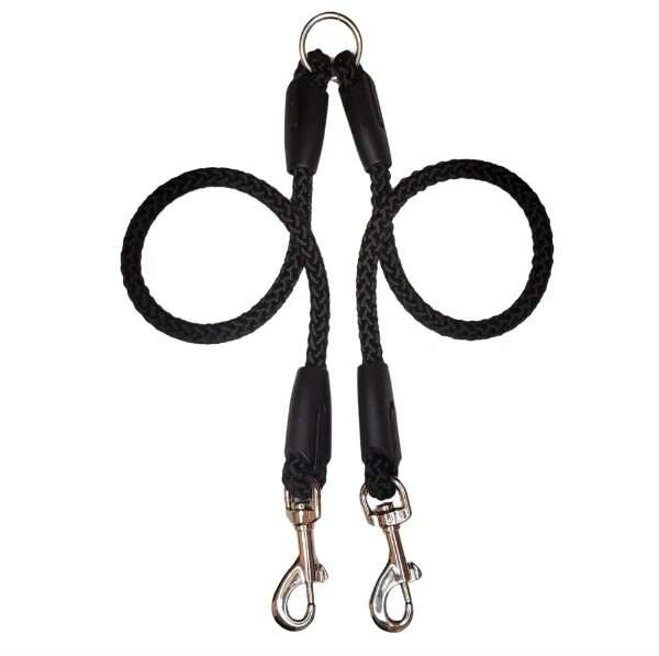 Palkar Vodidlo rozdvojka pre psy 50 cm × 14 mm čierne