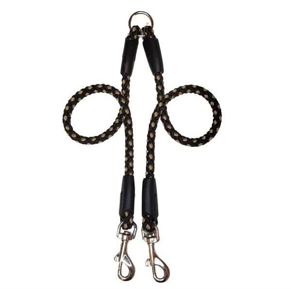 Palkar Vodidlo rozdvojka pre psy 50 cm × 14 mm čierno-béžové