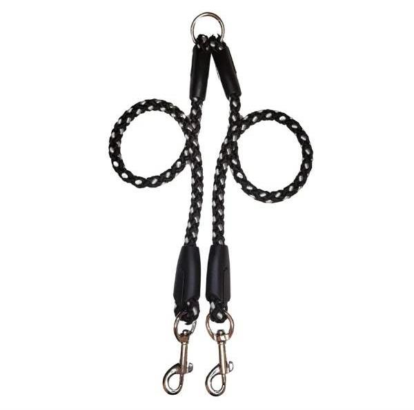 Palkar Vodidlo rozdvojka pre psy 50 cm × 14 mm čierno-biele