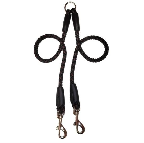 Palkar Vodidlo rozdvojka pre psy 50 cm × 14 mm čierno-hnedé