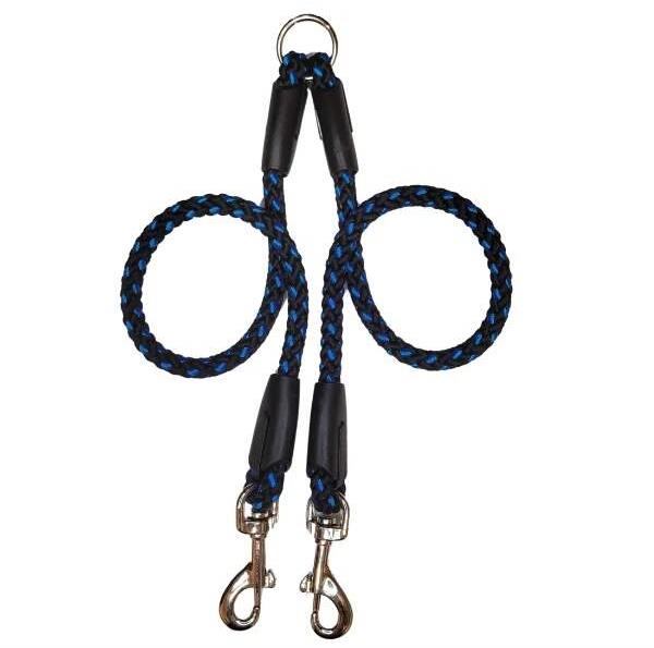 Palkar Vodidlo rozdvojka pre psy 50 cm × 14 mm čierno-modré