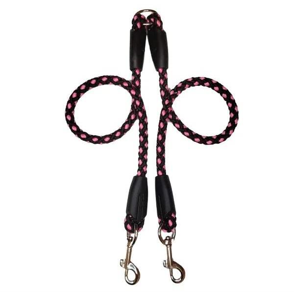 Palkar Vodidlo rozdvojka pre psov 50 cm × 14 mm čierno-ružové