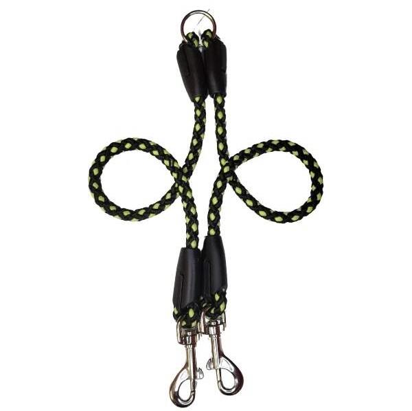 Palkar Vodidlo rozdvojka pre psy 50 cm, × 14 mm čierno-fosforové