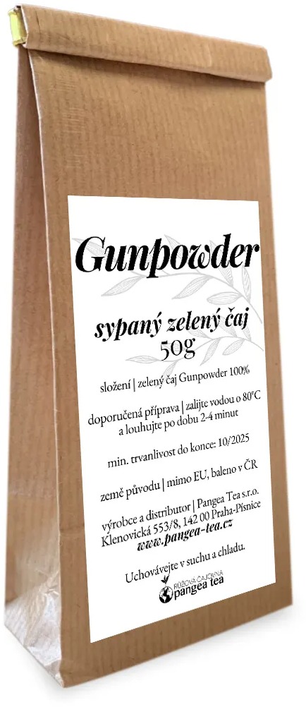 Pangea Tea zelený sypaný čaj Gunpowder 50 g