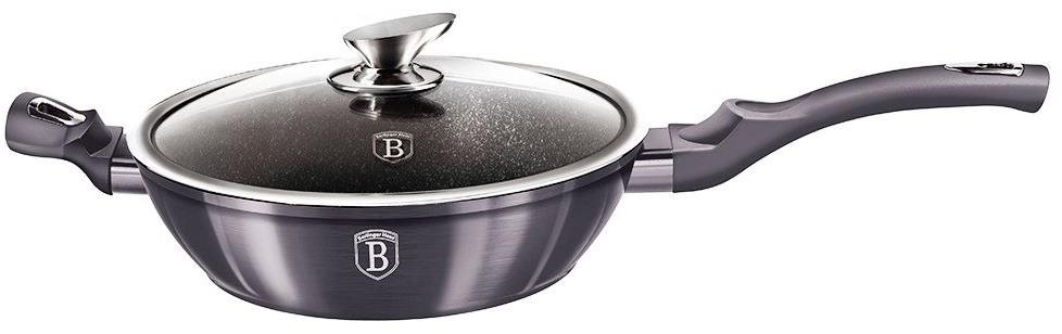 BERLINGERHAUS Panvica hlboká s pokrievkou 32 cm Carbon Pro Line dlhá rukoväť